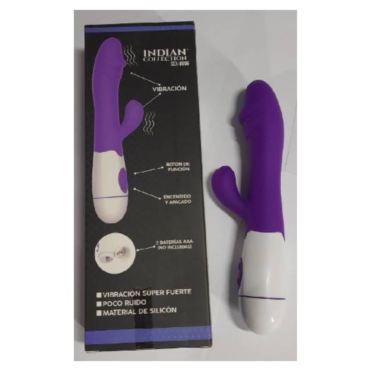 Dildo Recargable con Estimulador de Clítoris