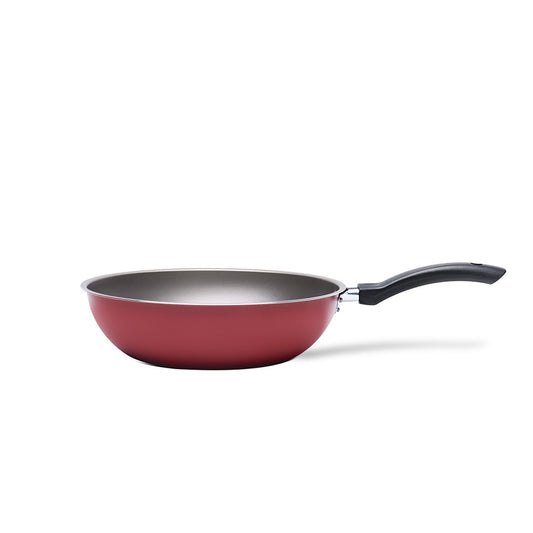 Wok BRINOX® Cherry 28 cm – Antiadherente Pro-Flon, Fabricado en Brasil