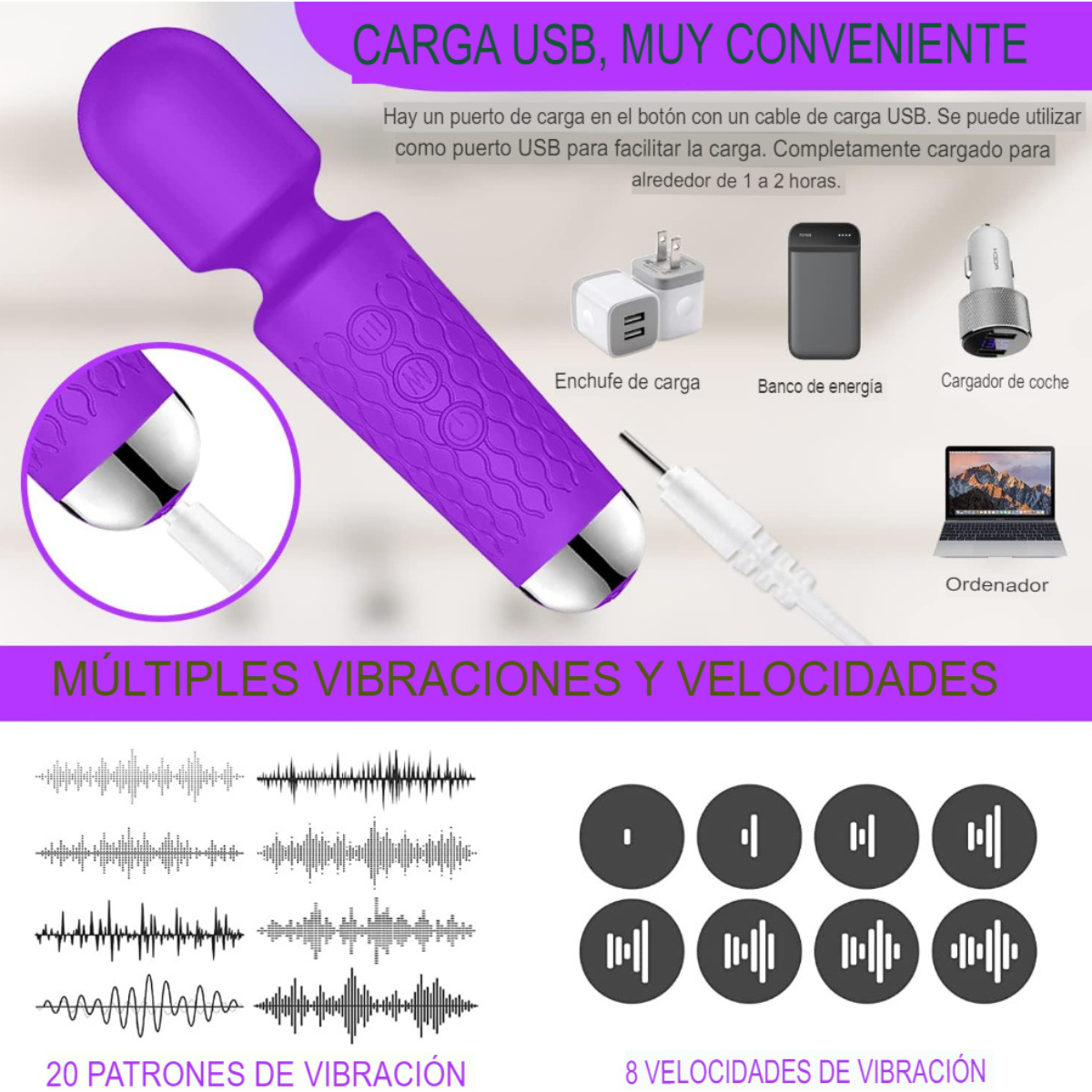Masajeador Vibrador Intensivo Premium