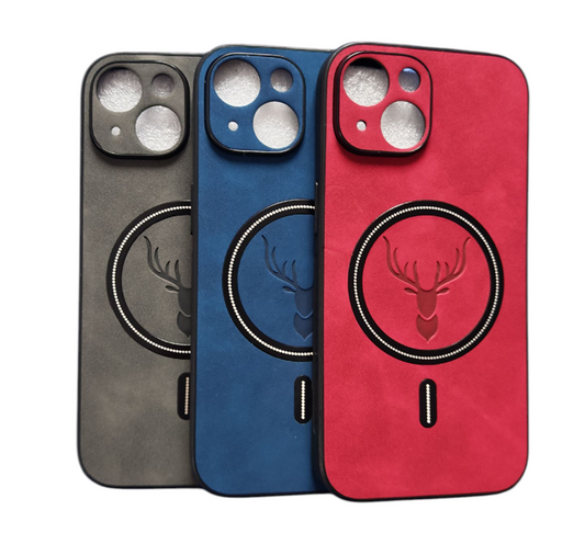 Carcasas iPhone 13, 14, 15, 16 y 17 (Plus, Air, Pro, Pro Max) Cuero Sintético MagSafe