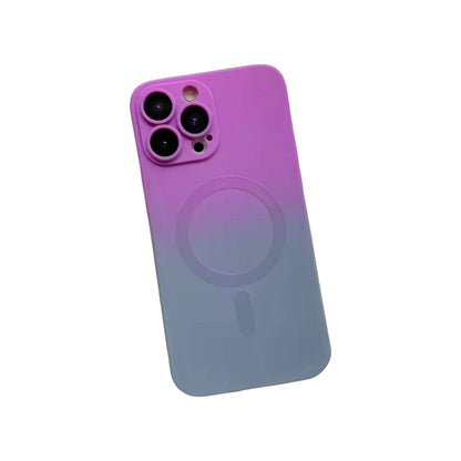 Carcasas Silicona Líquida Magsafe Color Degradado para iPhone 13, 14, 15 y 16 (Plus, Pro, Pro Max)