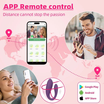 Vibrador en U: Clítoris + Punto G con App