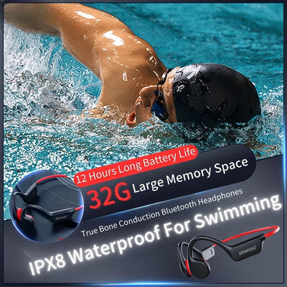 Auriculares de Conducción Ósea POLVCDG X7 – Impermeables para Natación