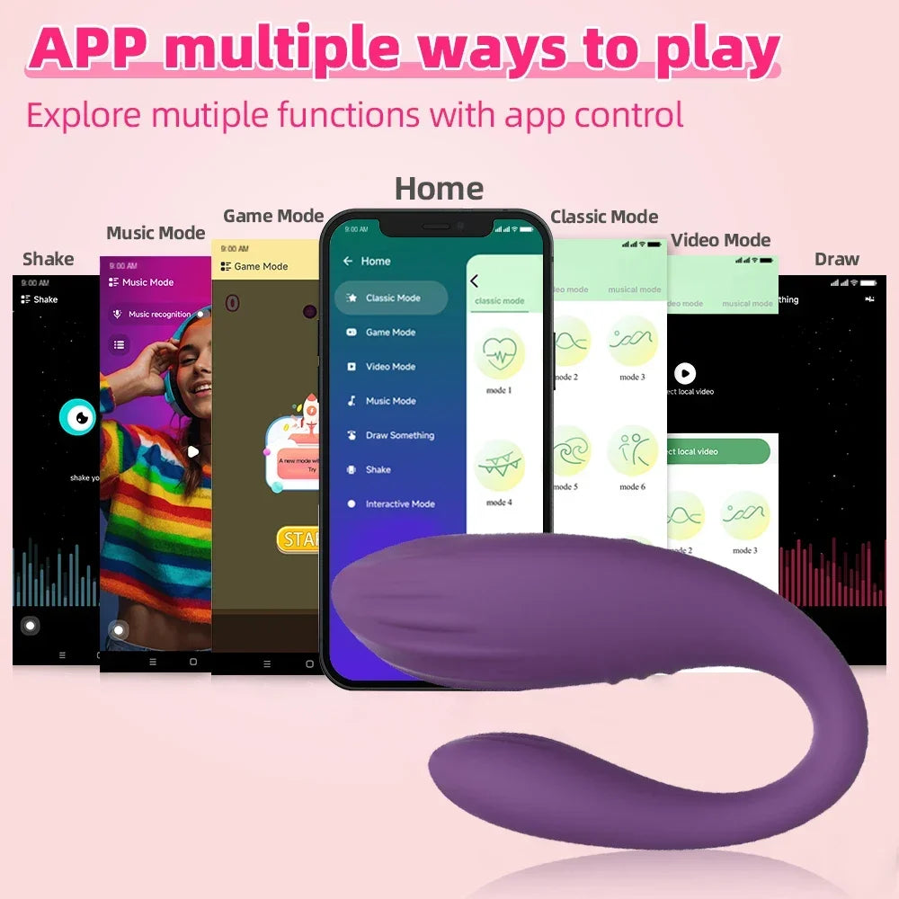 Vibrador en U: Clítoris + Punto G con App