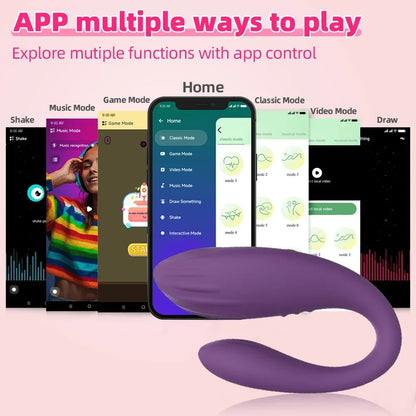 Vibrador en U: Clítoris + Punto G con App