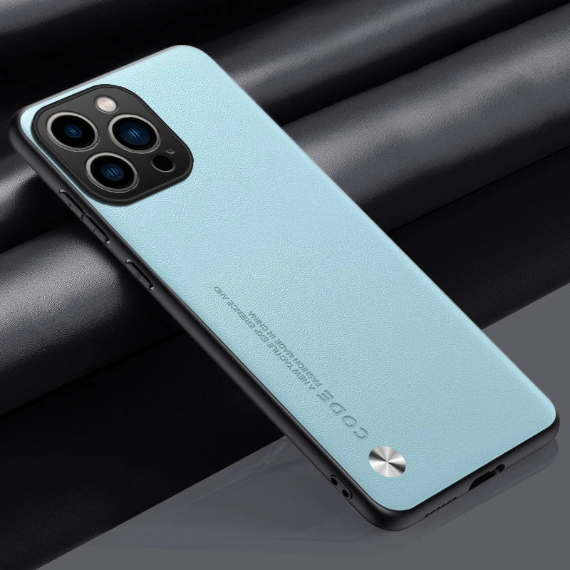 Carcasas iPhone 15 y 16 (Plus, Pro, Pro Max) Cuero Sintético