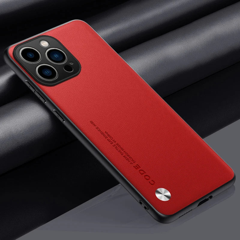 Carcasas iPhone 13 y 14 (Plus, Pro, Pro Max) Cuero Sintético