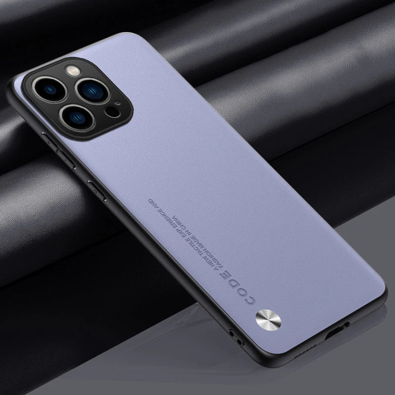 Carcasas iPhone 15 y 16 (Plus, Pro, Pro Max) Cuero Sintético