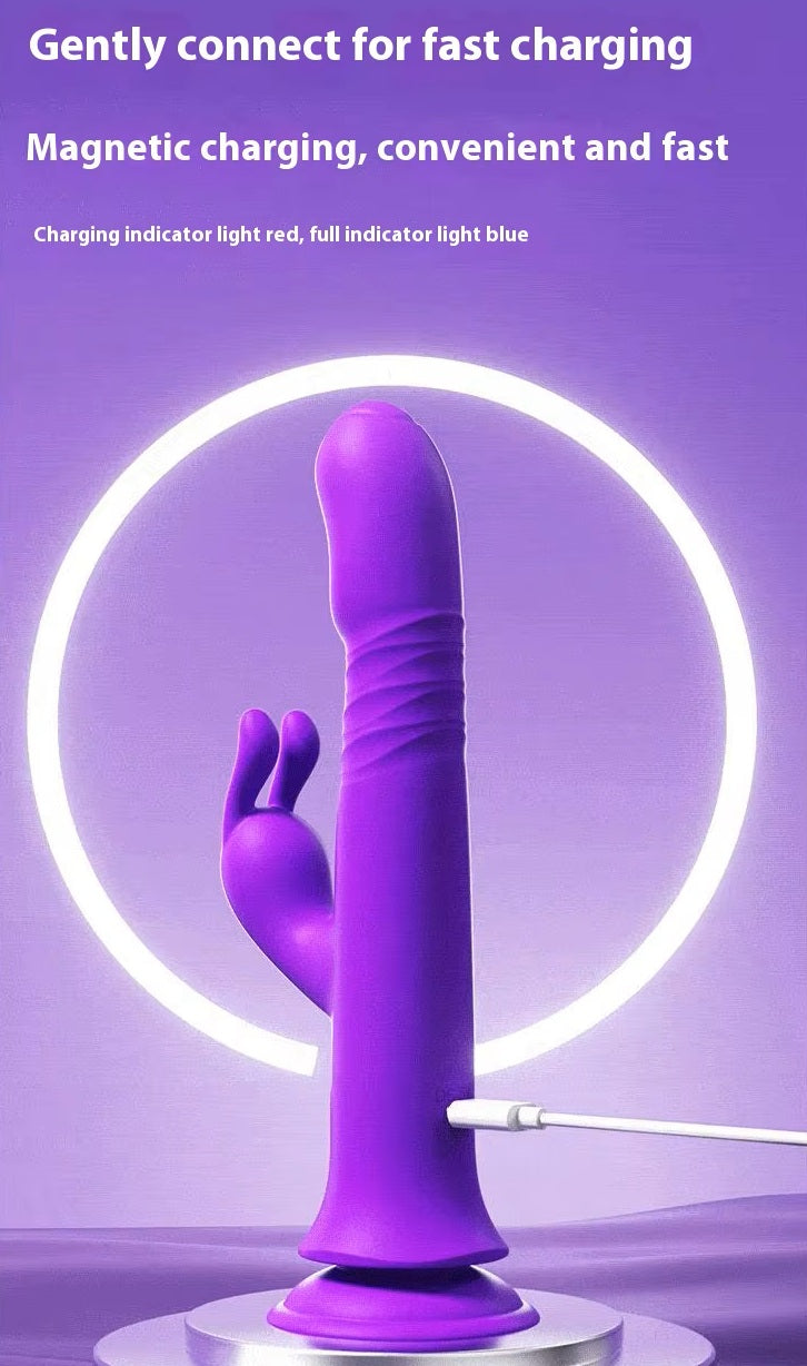 Conejo Deluxe: Vibrador Telescópico Dual