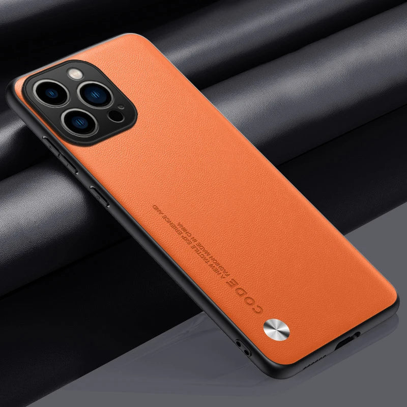 Carcasas iPhone 13 y 14 (Plus, Pro, Pro Max) Cuero Sintético