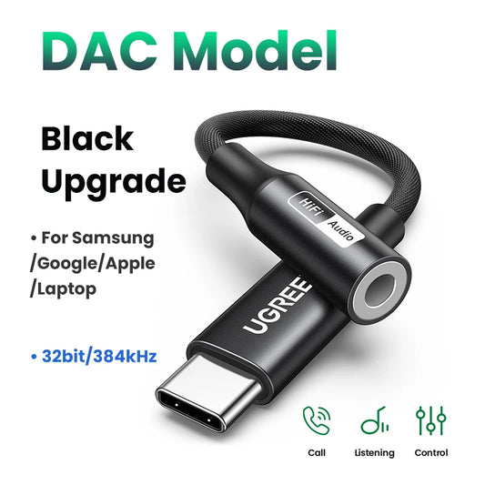 Adaptador Audio USB-C a 3.5mm UGREEN (Compatibles con todas las marcas y dispositivos)