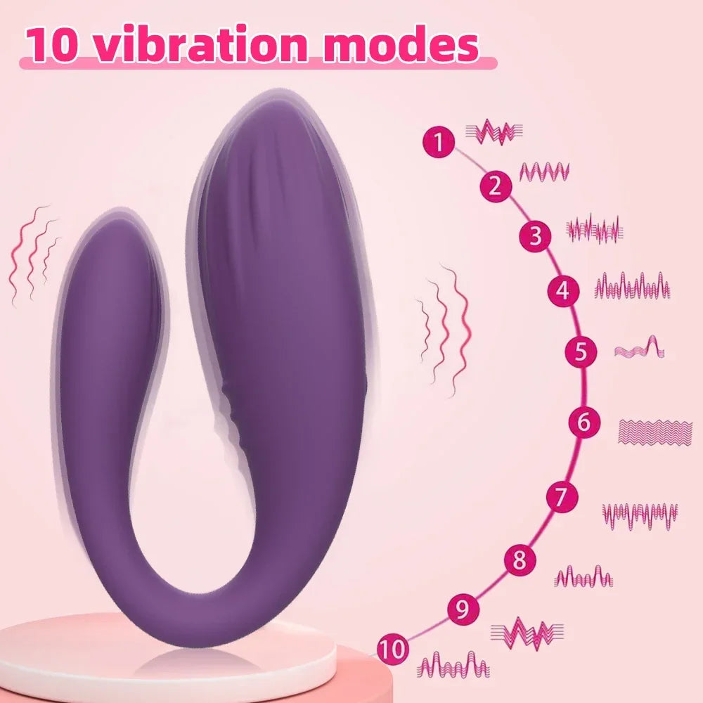 Vibrador en U: Clítoris + Punto G con App