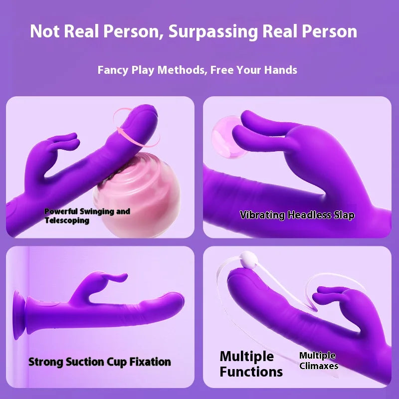 Conejo Deluxe: Vibrador Telescópico Dual