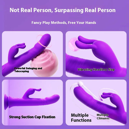 Conejo Deluxe: Vibrador Telescópico Dual