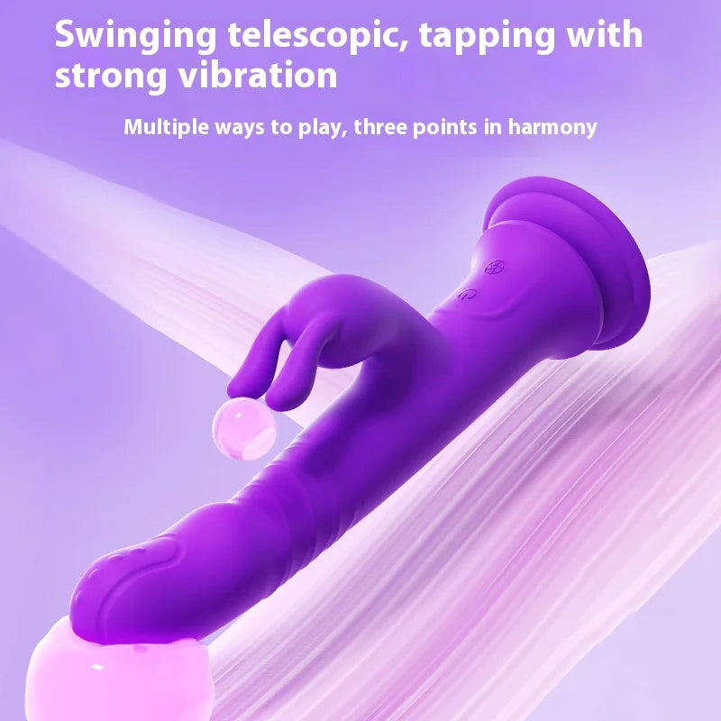 Conejo Deluxe: Vibrador Telescópico Dual