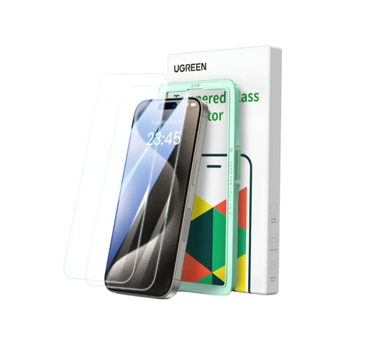 2 Protectores de Pantalla para iPhone - UGREEN Vidrio Templado Premium