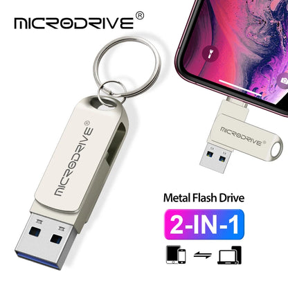 Memoria para iPhone y iPad, 2 en 1 (Lightning + USB 3.0 / 128GB y 512GB)