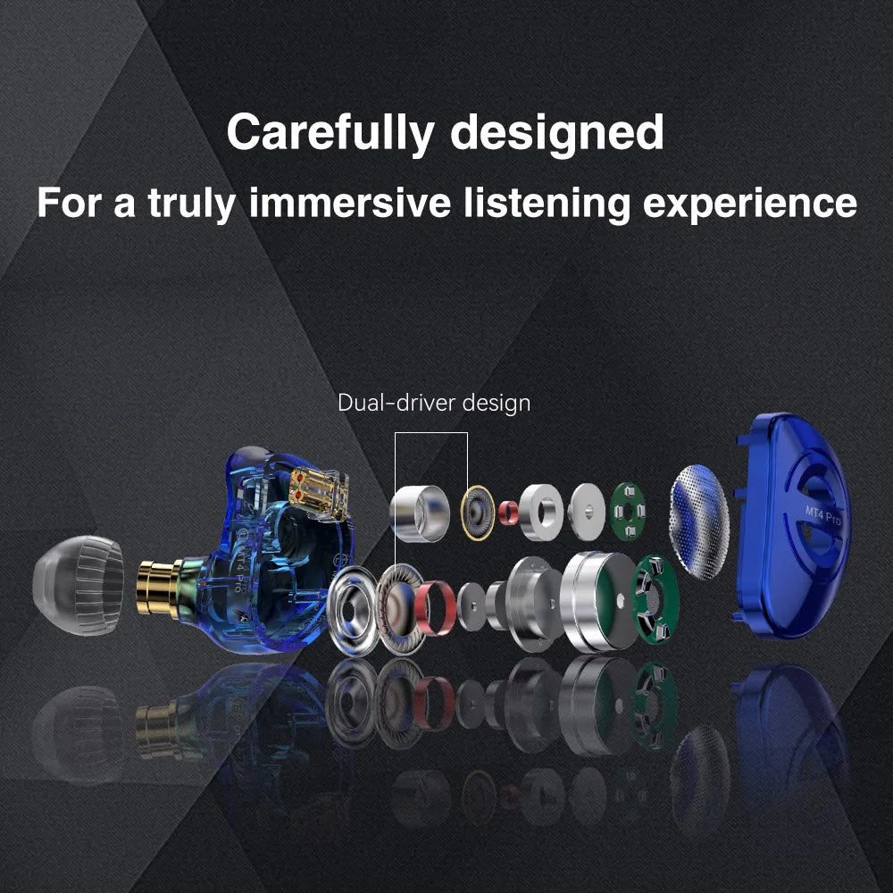 Audífonos TRN MT4 Pro HXBB 2DD (Conector USB-C)