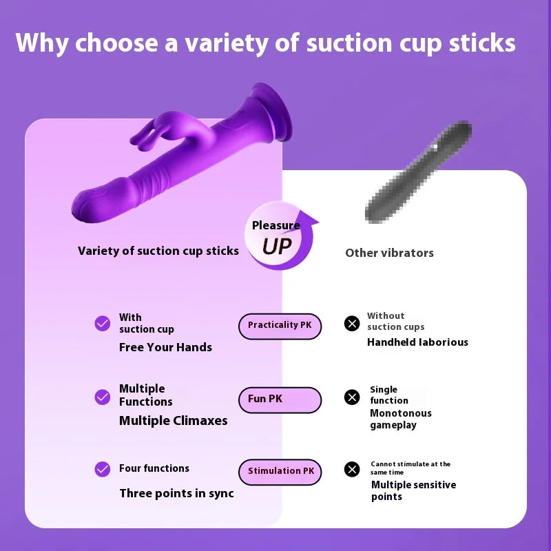 Conejo Deluxe: Vibrador Telescópico Dual