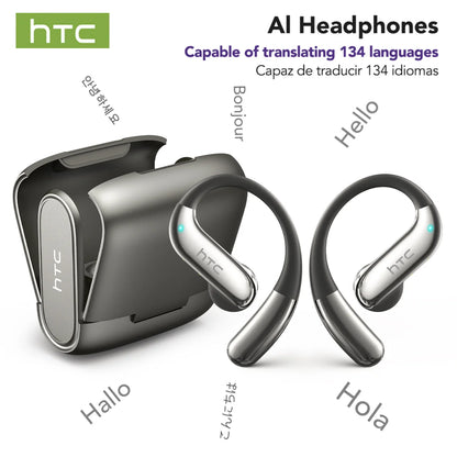 Audífonos HTC NE23 con Traductor IA (Hasta 134 Idiomas)