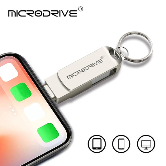 Memoria para iPhone y iPad, 2 en 1 (Lightning + USB 3.0 / 128GB y 512GB)