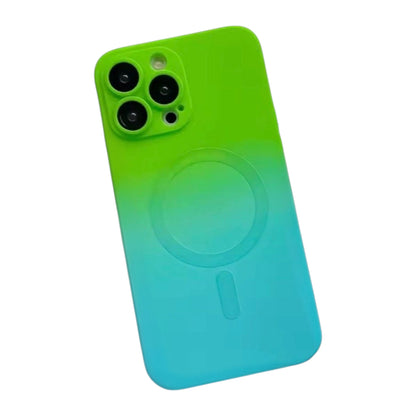 Carcasas Silicona Líquida Magsafe Color Degradado para iPhone 13, 14, 15 y 16 (Plus, Pro, Pro Max)